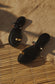 Style 21 | The Kibera | 14k Plated Gold Toe + Black Embossed Croc | Black Sole