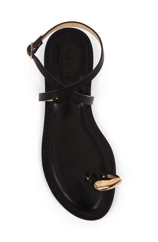 Style 22 | The Kigali | 14k Plated Gold Toe + Black Leather | Black Sole